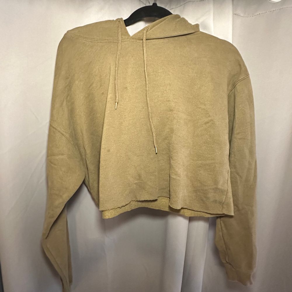 Out from under Urban Outfitters Cropped Hoodie Sweatshirt  Loungewear army green